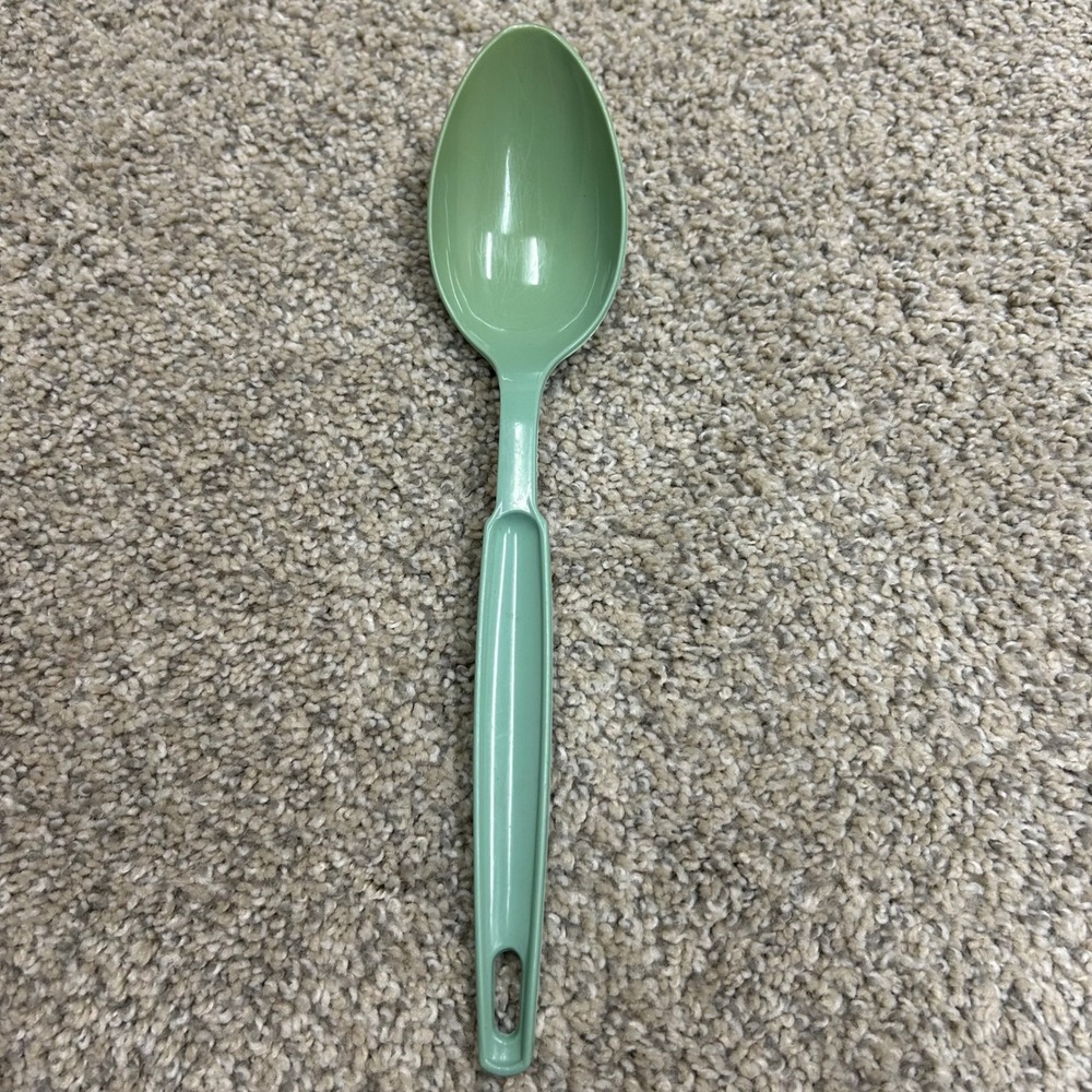 EKCO Mixing Spoon 11 Inch‎ Green Vintage USA Dishwasher Safe Plastic Utensil